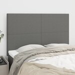 vidaXL Têtes de lit 4 Pièces Gris foncé 72x5x78/88 cm Tissu