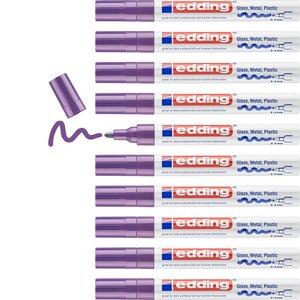 Marqueur Peinture Brillante 750 Violet Pointe Ronde 2-4 mm x 10 EDDING