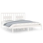 vidaXL Cadre de lit Blanc Bois de pin massif 200x200 cm