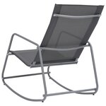 vidaXL Chaise à bascule de jardin Gris 95x54x85 cm Textilène