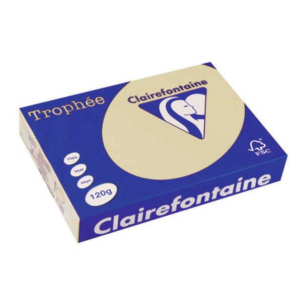 Ramette 250 Feuilles Papier 120g A4 210x297 mm Certifié FSC CHAMOIS TROPHÉE