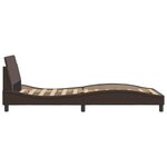 vidaXL Cadre de lit avec tête de lit Marron 100x200 cm Similicuir