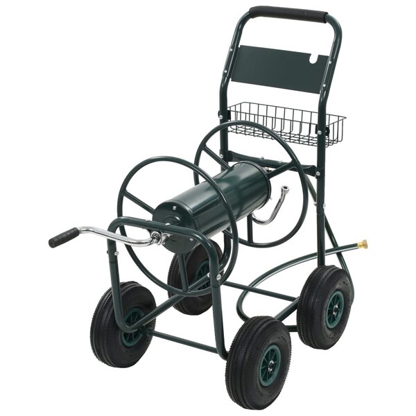 vidaXL Chariot dévidoir avec connecteur de tuyau 1/2" 75 m Acier