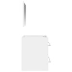 vidaXL Armoire de salle de bain avec miroir blanc bois d'ingénierie