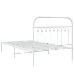 vidaXL Cadre de lit métal avec tête de lit blanc 100x200 cm