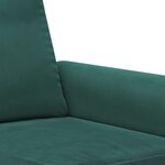 vidaXL Ensemble de canapés 3 Pièces avec coussins vert foncé velours