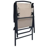 vidaXL Chaises de jardin pliables lot de 2 Textilène Crème