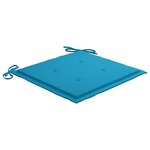 vidaXL Chaises de jardin lot de 2 avec coussins Bois de teck massif