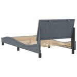 vidaXL Cadre de lit avec tête de lit Gris foncé 100x200 cm Velours
