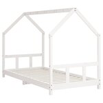 vidaXL Cadre de lit pour enfants blanc 90x190 cm bois de pin massif
