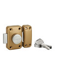 THIRARD - Verrou à bouton Transit 2 pour porte d'entrée  cylindre 45mm  4 clés  époxy or