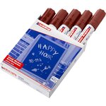 Marqueur craie liquide 4090 marron 4-15 mm x 5 EDDING