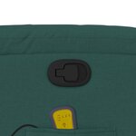 vidaXL Fauteuil de massage inclinable Vert foncé Tissu