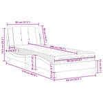 vidaXL Lit avec matelas gris 80x200 cm similicuir