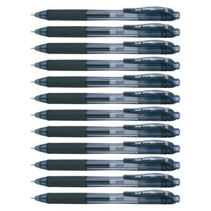 Liquid stylo roller à encre gel EnerGel-X BLN105 0 25 mm noir x 12 PENTEL
