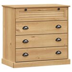 vidaXL Buffet haut VIGO 80x40x176 cm bois massif de pin