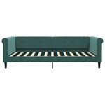 vidaXL Lit de jour avec lit gigogne vert foncé 100x200 cm velours