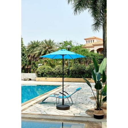 Parasol droit 1 m 8 - Acier toile 160 g/m - 6 baleines acier - Bleu