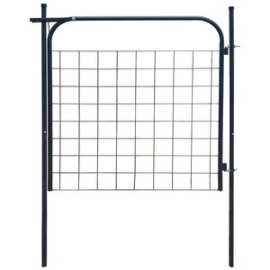vidaXL Portail de clôture de jardin 100 x 100 cm Anthracite
