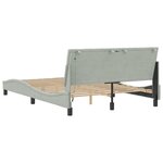 vidaXL Cadre de lit avec lumières LED gris clair 120x200 cm velours