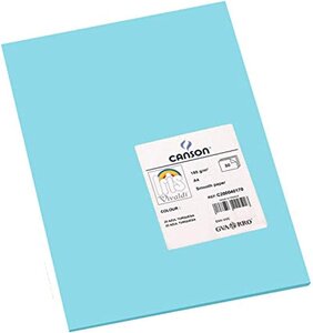 Canson Guarro Pack de 50 Cartes A4 Iris de 185g - 21x29 7cm - Couleur Bleu Turquoise