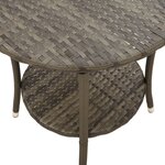 vidaXL Chaises inclinables de jardin lot de 2 et table résine tressée