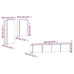 vidaXL Ensemble de meubles TV 4 Pièces Chêne sonoma Bois d'ingénierie
