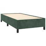 vidaXL Cadre de lit Vert foncé 100x200 cm Velours