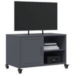 vidaXL Meuble TV anthracite 68x39x43 5 cm acier laminé à froid