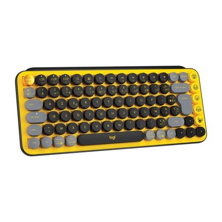 Clavier sans fil logitech pop keys mecanique avec touches emoji  personnalisables, bluetooth ou usb, design compact durable - men  POPCLAMENTHE - Conforama