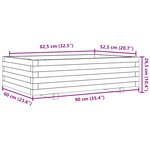 vidaXL Jardinière 90x60x26 5 cm bois de pin massif