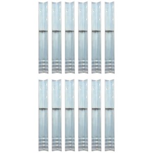 Vidaxl piquet de sol en forme de l 12 pièces acier galvanisé 5 x 5 x 50cm