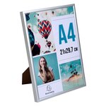 Cadre Photo Aluminium A4 - Argent - X 12 - Exacompta