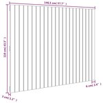 vidaXL Tête de lit murale 146 5x3x110 cm Bois massif de pin