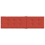 vidaXL Coussin de chaise longue rouge mélangé (75+105) x 50 x 4 cm tissu