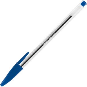 Cristal Original - Stylo bille à capuchon pointe moyenne 1 mm - Bleu (boîte 50 unités)
