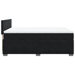 vidaXL Sommier à lattes de lit avec matelas Noir 140x200 cm Velours