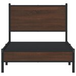 vidaXL Cadre de lit en métal avec tête de lit chêne marron 80x200 cm