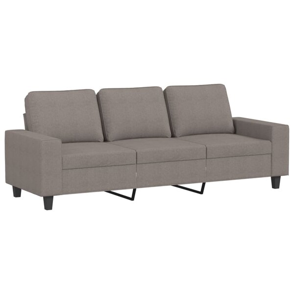 vidaXL Canapé à 3 places Taupe 180 cm Tissu