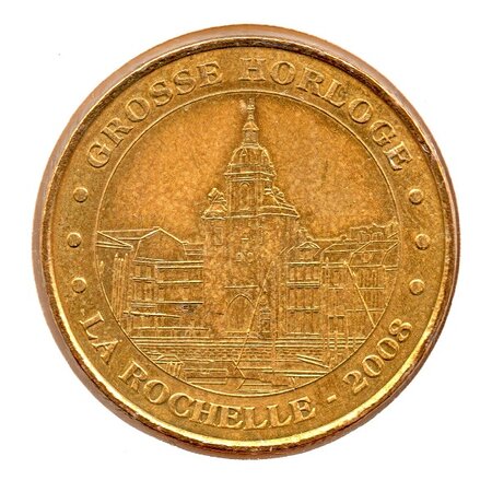 Mini médaille Monnaie de Paris 2008 - Grosse horloge de la Rochelle