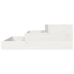 vidaXL Jardinière Blanc 78x78x27 cm Bois massif de pin