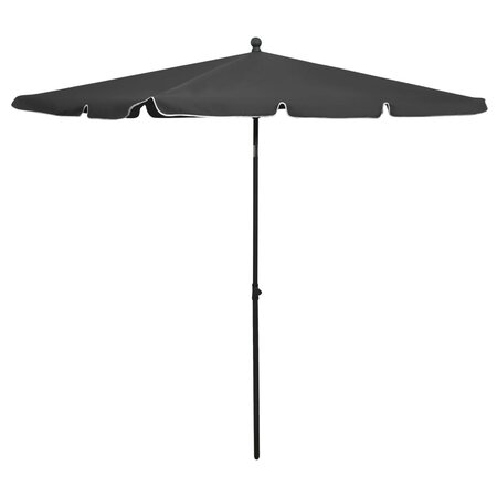 vidaXL Parasol de jardin avec mât 210x140 cm Anthracite