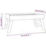 vidaXL Plateau pliable 55x35x25 cm Bois de teck massif