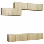 vidaXL Ensemble de meubles TV 7 Pièces Chêne sonoma Bois d'ingénierie