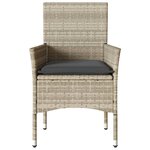 vidaXL Chaises de jardin coussins lot de 2 gris clair résine tressée