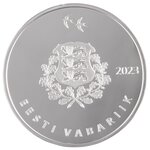 Pièce de monnaie 14 euro Estonie 2023 argent BE – Couple de fermiers estoniens
