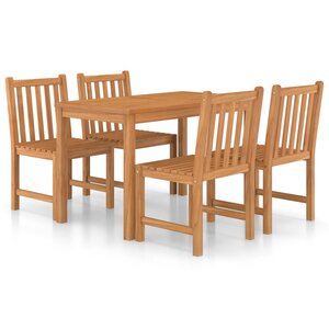vidaXL Ensemble de salle à manger de jardin 5 pièces 120 x 70 cm en bois de teck massif
