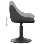 vidaXL Chaises pivotantes à manger lot de 2 Noir Velours