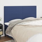 vidaXL Têtes de lit 4 Pièces Bleu 90x5x78/88 cm Tissu