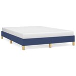 vidaXL Cadre de lit Bleu 160x200 cm Tissu